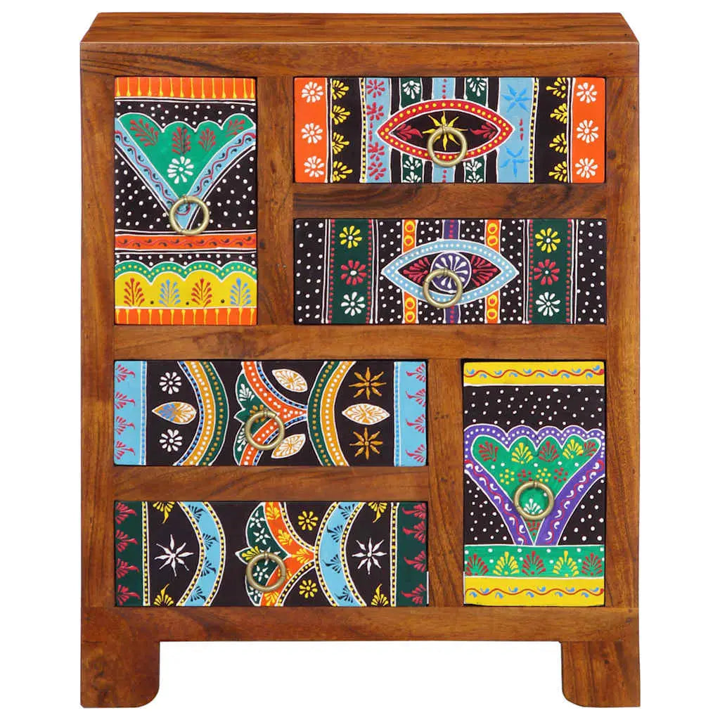 Buffet multicolore 50x35x60 cm bois massif d’acacia - XIOS