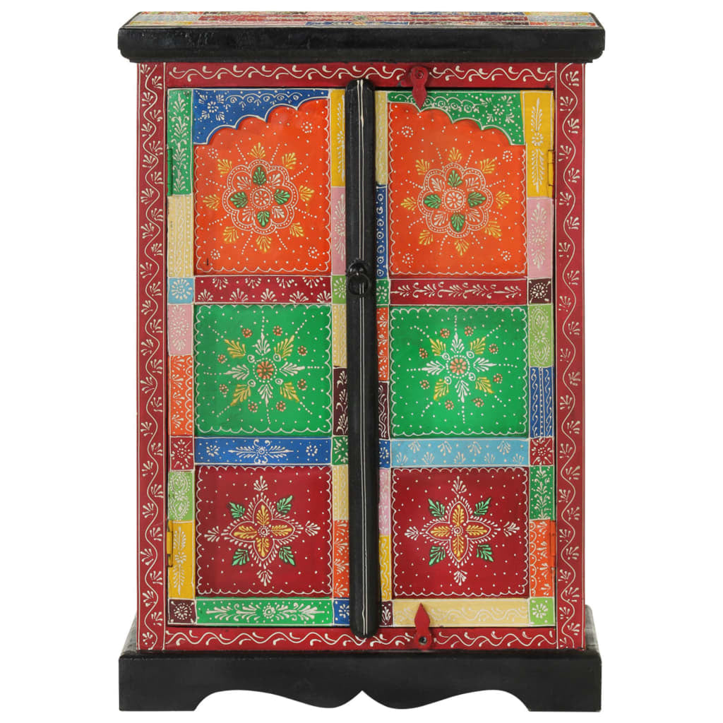 Buffet peint à la main avec portes 53x30x75 cm Bois de manguier - XIOS