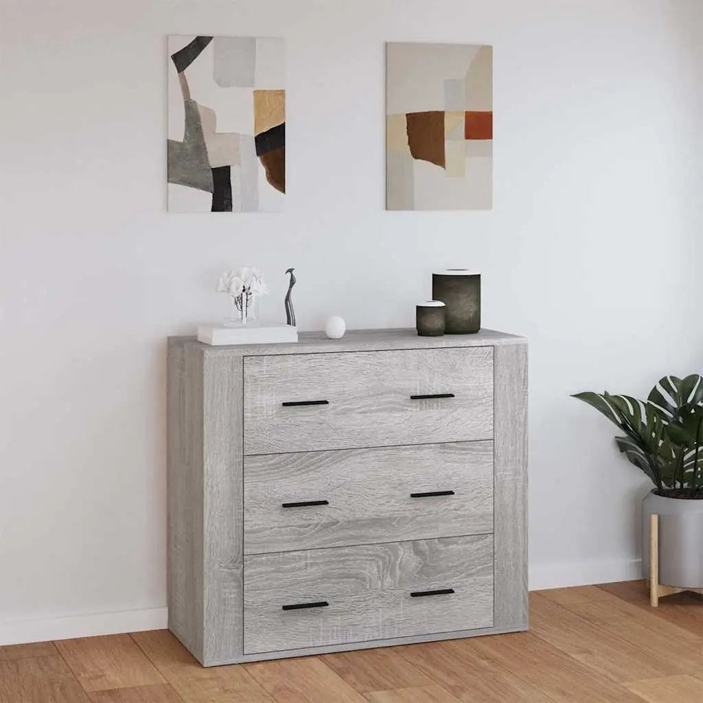 Buffet Sonoma gris 80x33x70 cm Bois d’ingénierie - XIOS