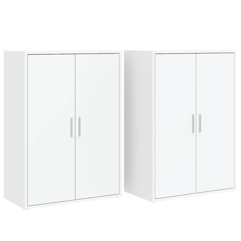Buffets 2 pcs blanc 60x31x84 cm bois d’ingénierie - XIOS
