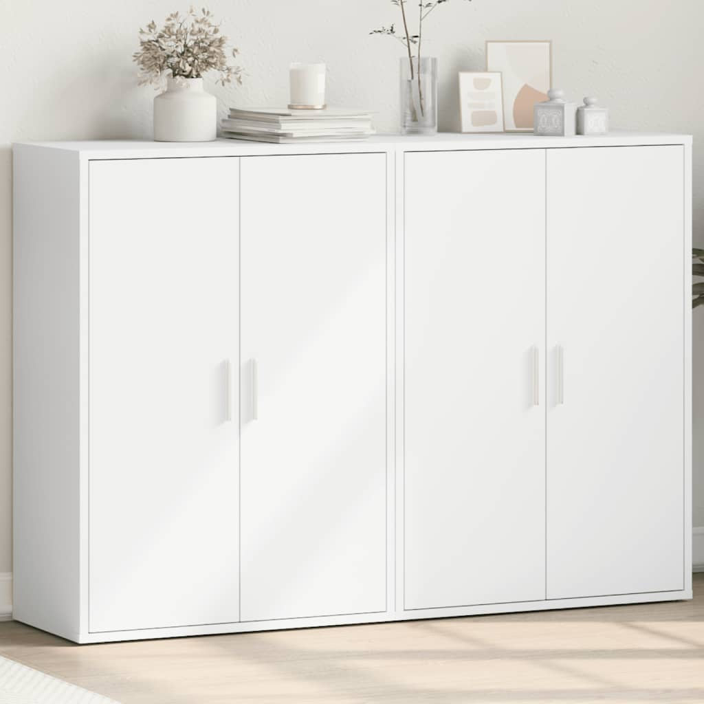 Buffets 2 pcs blanc 60x31x84 cm bois d’ingénierie - XIOS