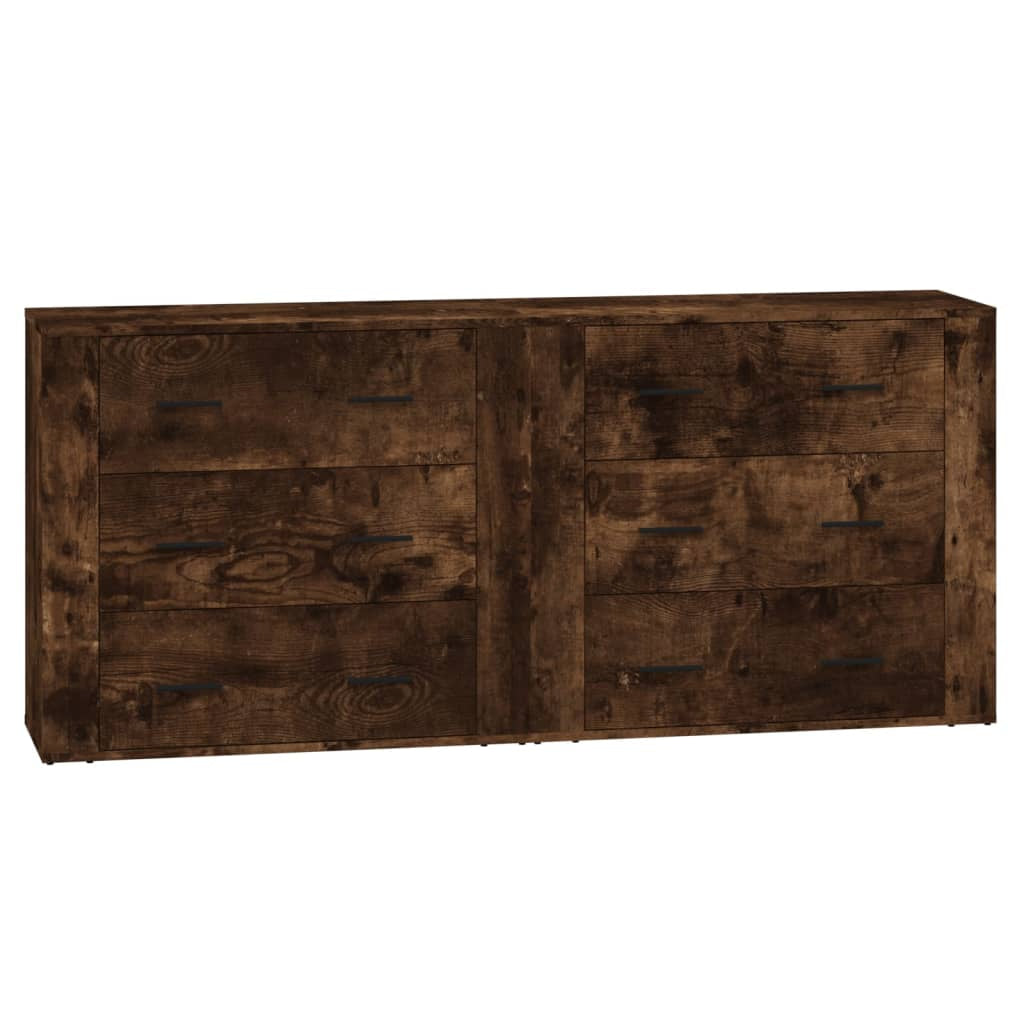 Buffets 2 pcs chêne fumé bois d’ingénierie - XIOS