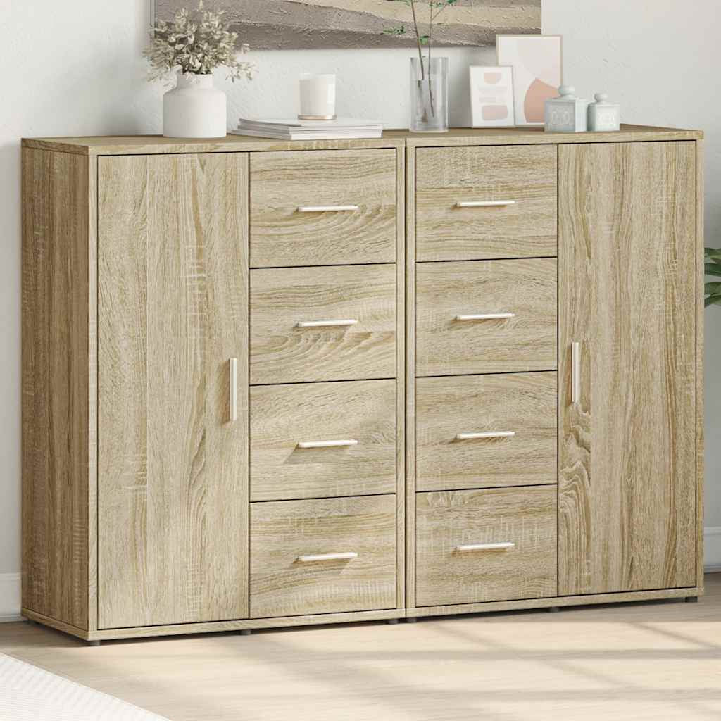 Buffets 2 pcs chêne sonoma 60x31x84 cm bois d’ingénierie - XIOS