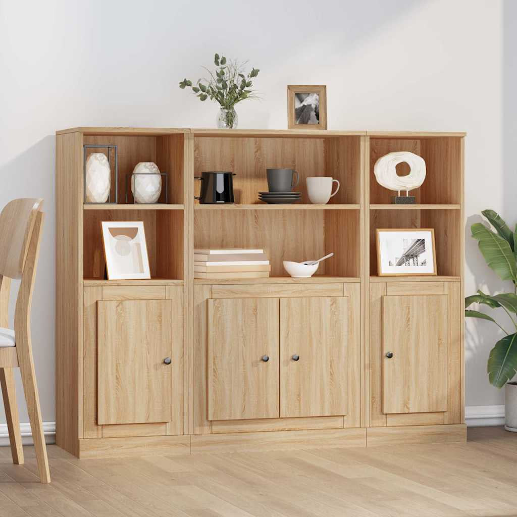 Buffets 3 pcs chêne sonoma bois d’ingénierie - XIOS