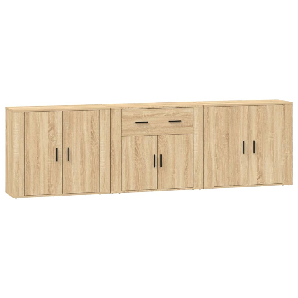 Buffets 3 pcs Chêne sonoma Bois d’ingénierie - XIOS