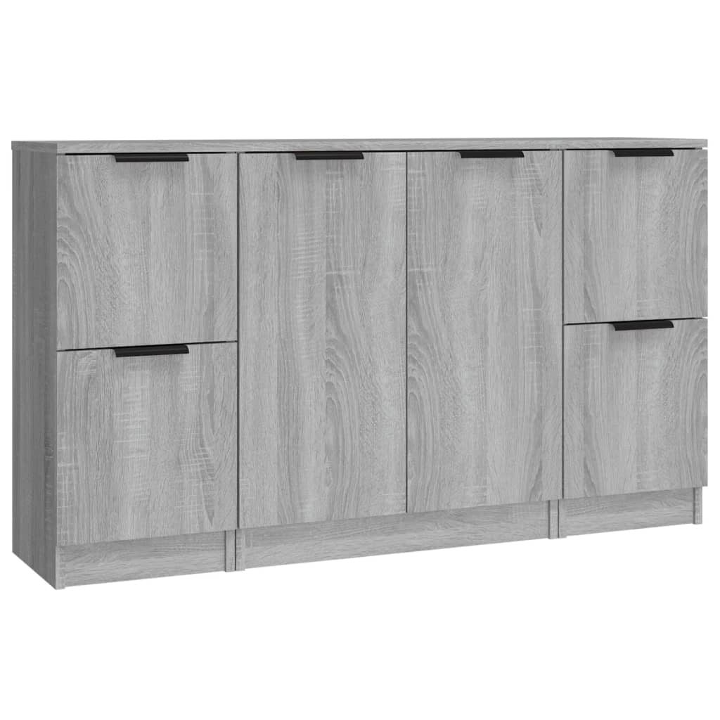 Buffets 3 pcs Sonoma gris Bois d’ingénierie - XIOS