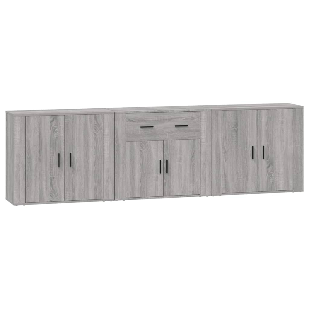 Buffets 3 pcs Sonoma gris Bois d’ingénierie - XIOS