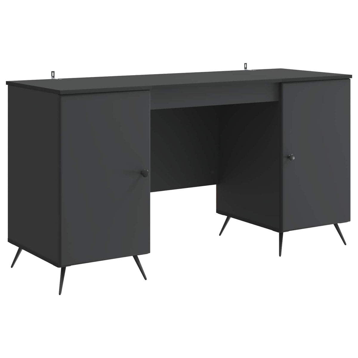 Bureau avec étagère Noir 142,5 x 50 x 75 cm Bois d'ingénierie - XIOS