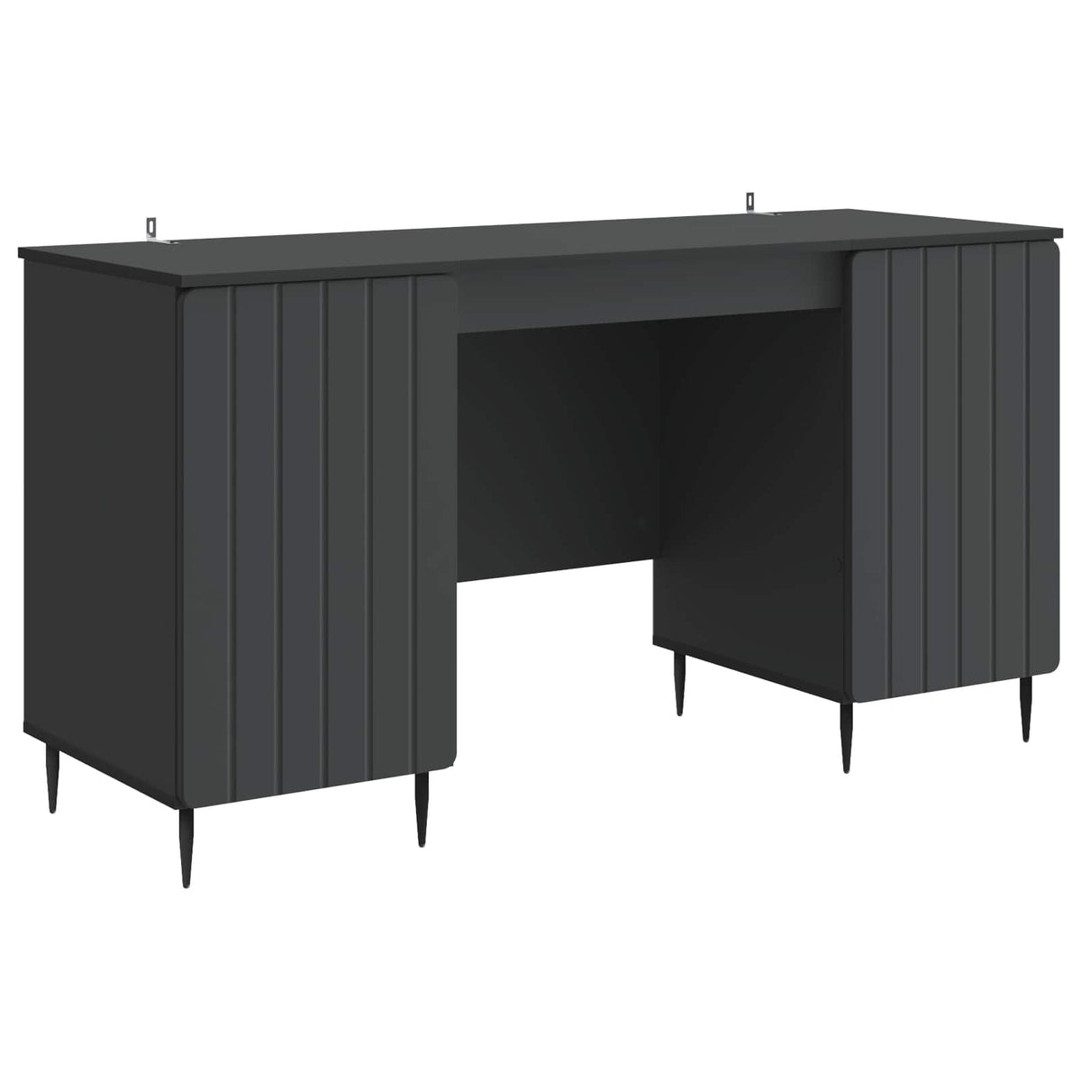 Bureau avec étagère Noir 142,5 x 50 x 75 cm Bois d'ingénierie - XIOS