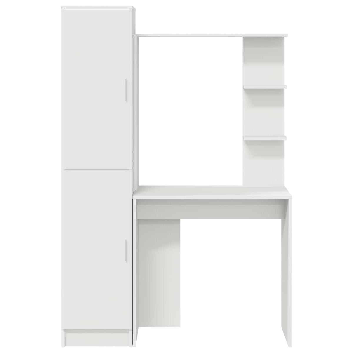 Bureau avec étagère avec stockage avec porte 2 pièces Blanc - XIOS