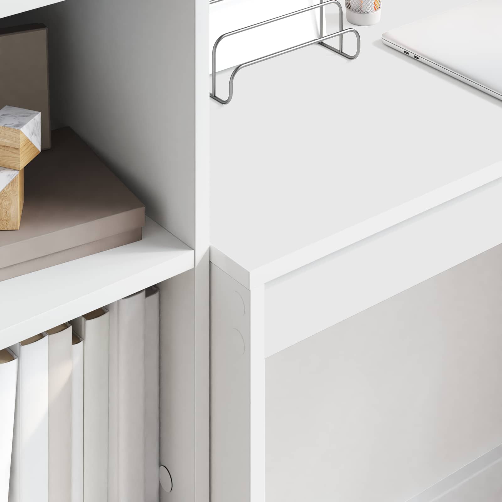 Bureau Blanc 145,5 x 40 x 127 cm 2 pc - XIOS