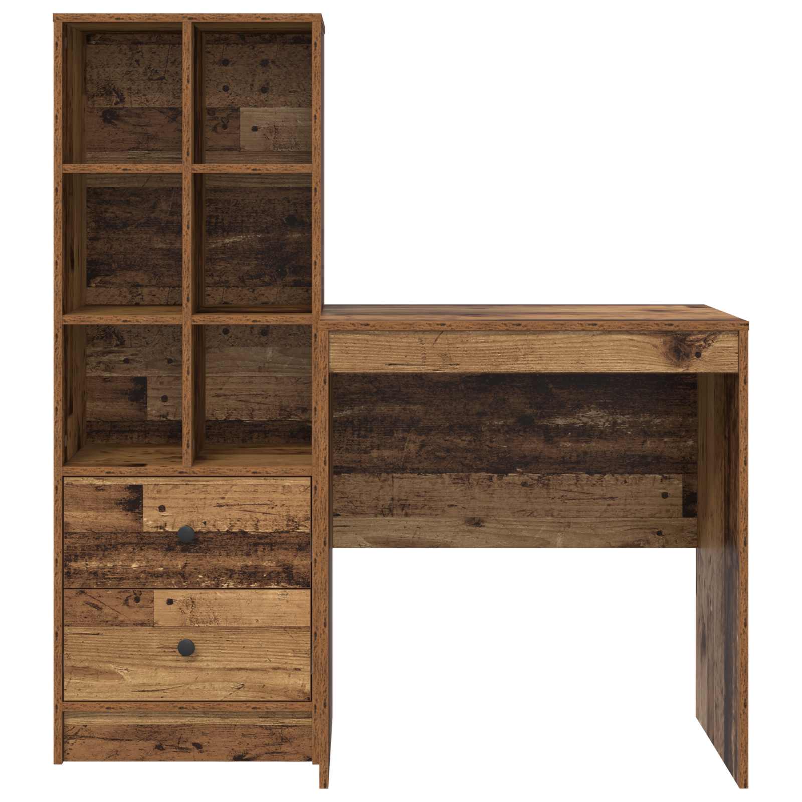 Bureau Bois ancien 115,5 x 50 x 127 cm 2 pc - XIOS