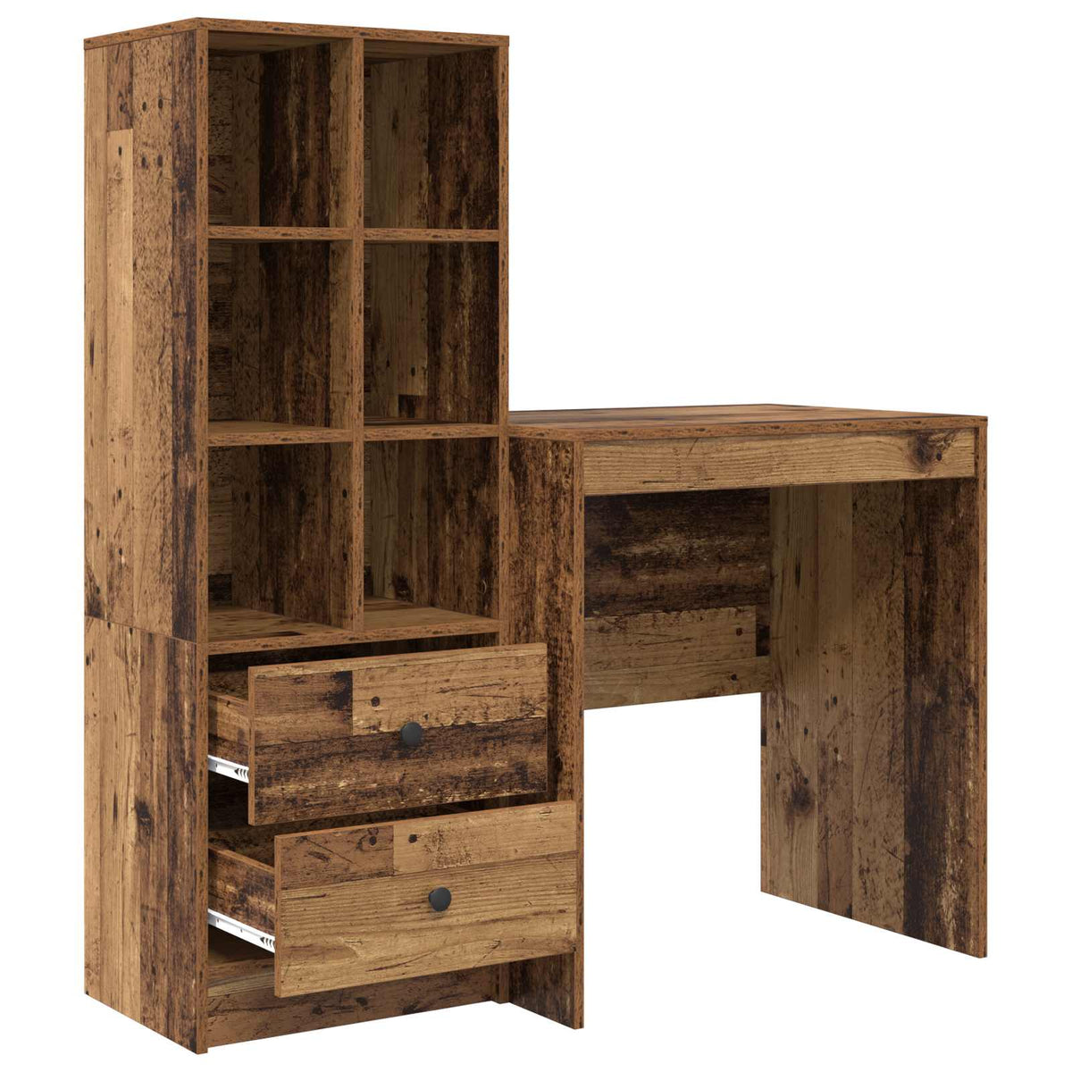 Bureau Bois ancien 115,5 x 50 x 127 cm 2 pc - XIOS