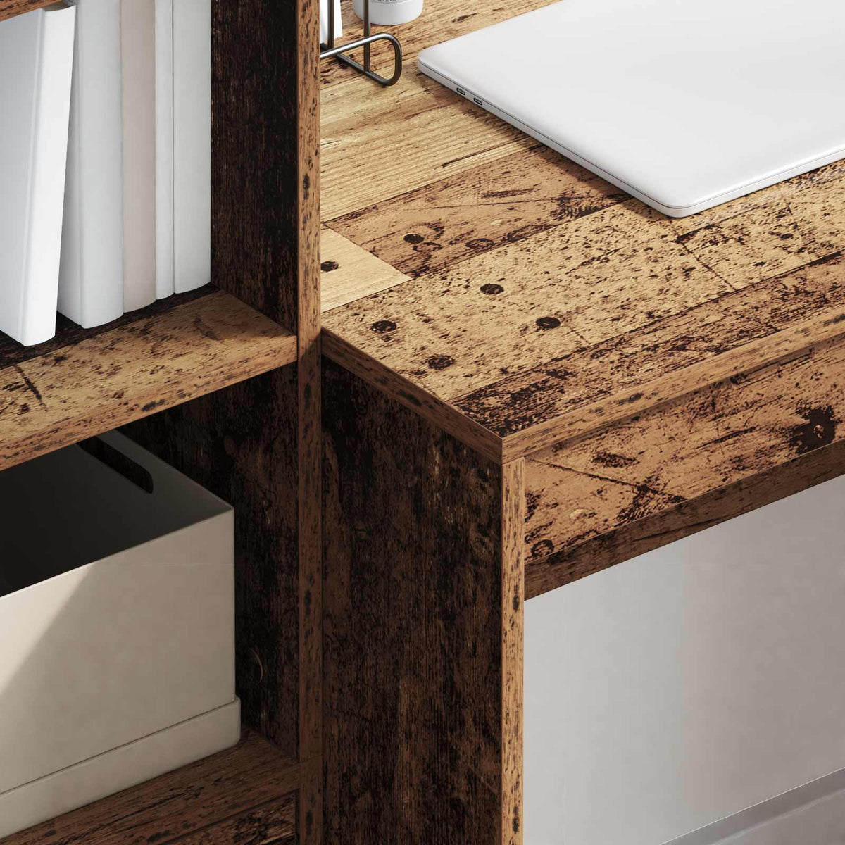 Bureau Bois ancien 125,5 x 50 x 127 cm 2 pc - XIOS