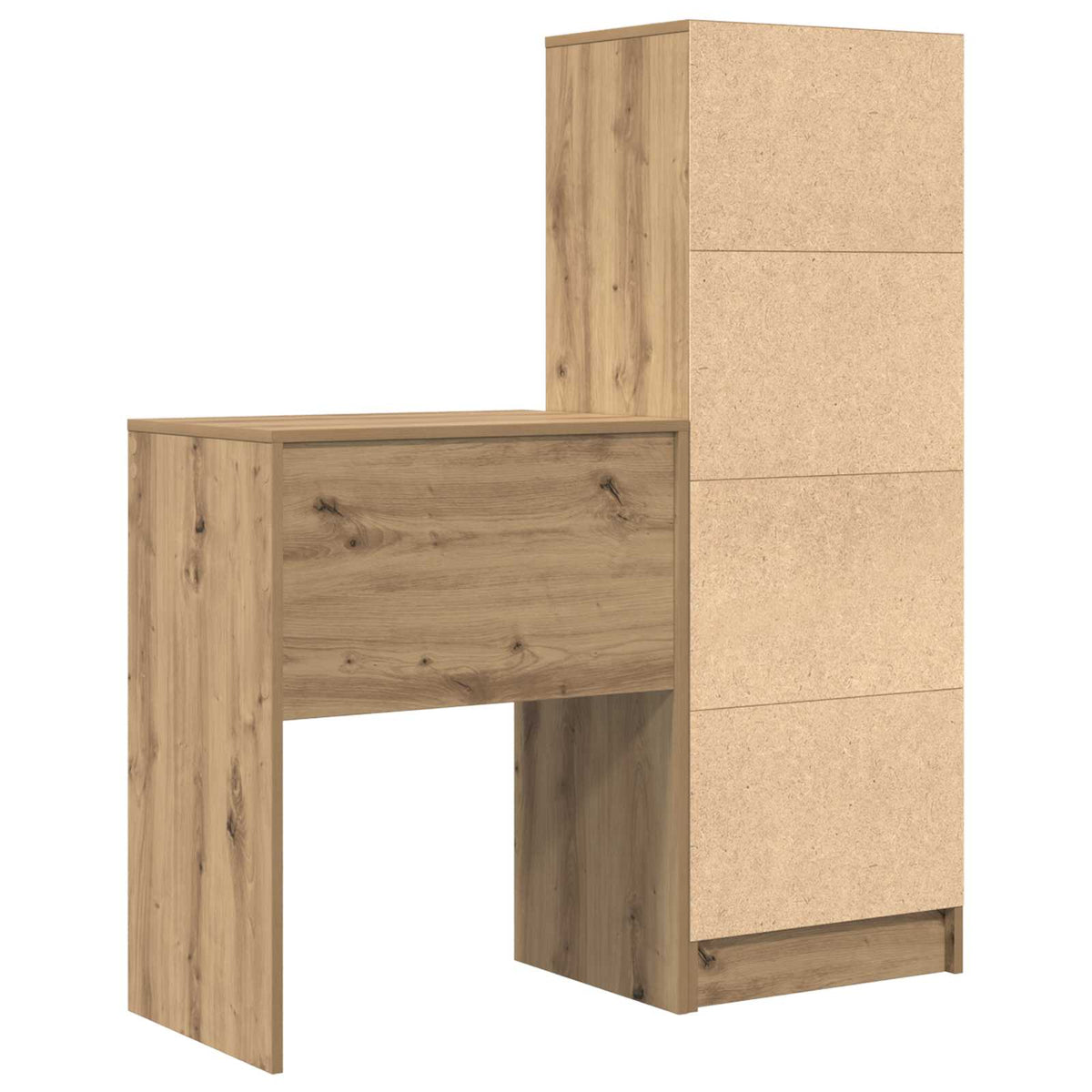 Bureau Chêne artisanal 105,5 x 34 x 127 cm 2 pc - XIOS