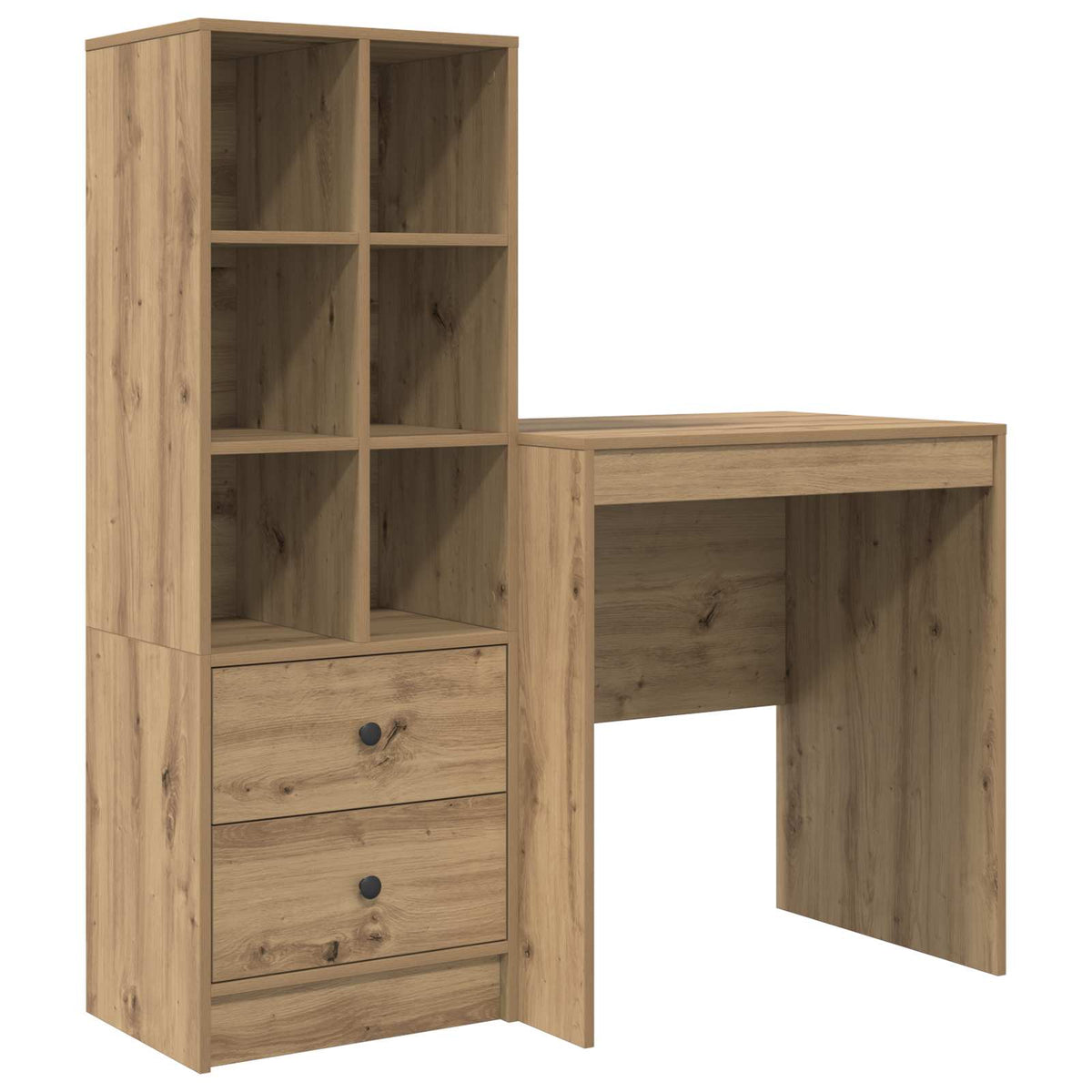 Bureau Chêne artisanal 115,5 x 50 x 127 cm 2 pc - XIOS