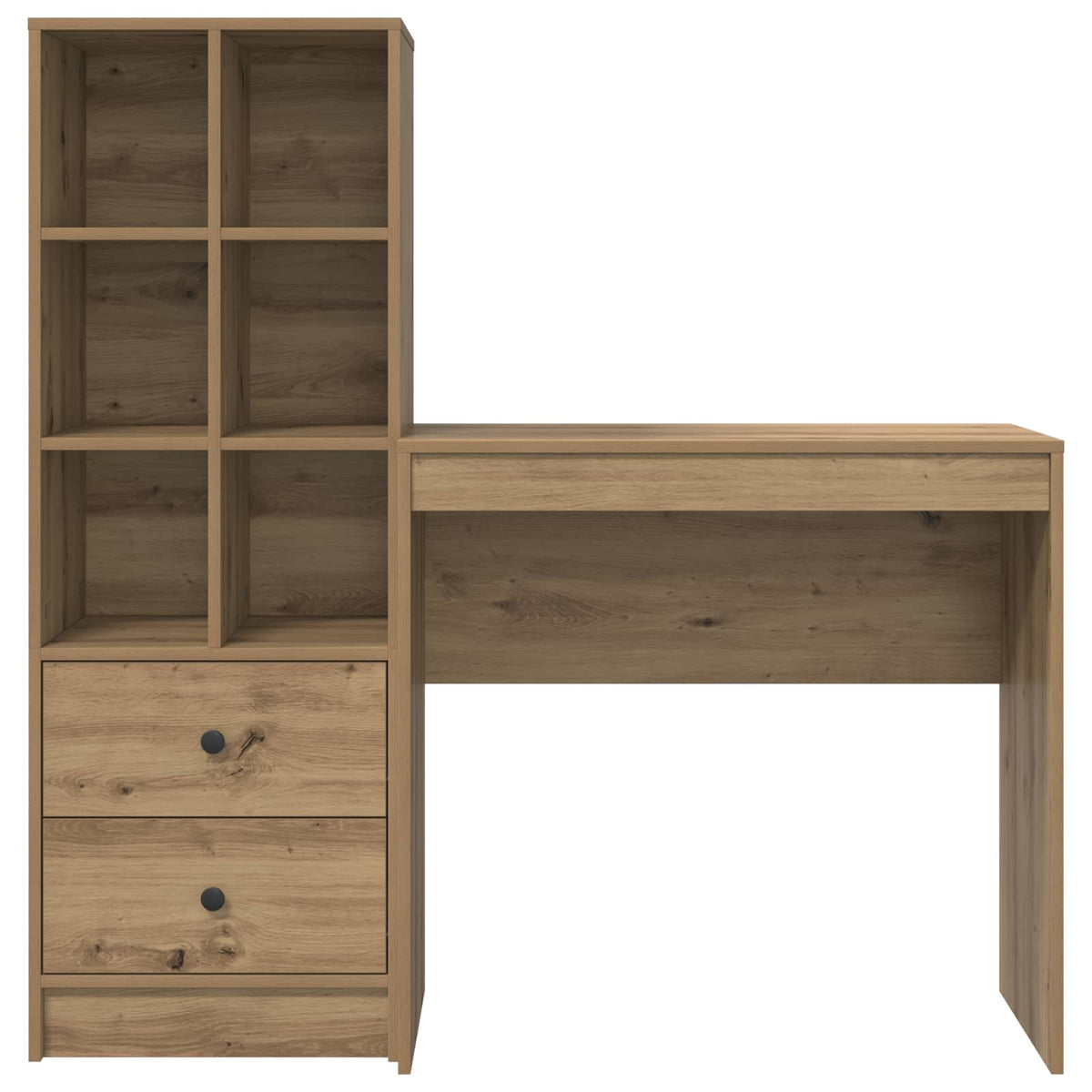 Bureau Chêne artisanal 125,5 x 40 x 127 cm 2 pc - XIOS
