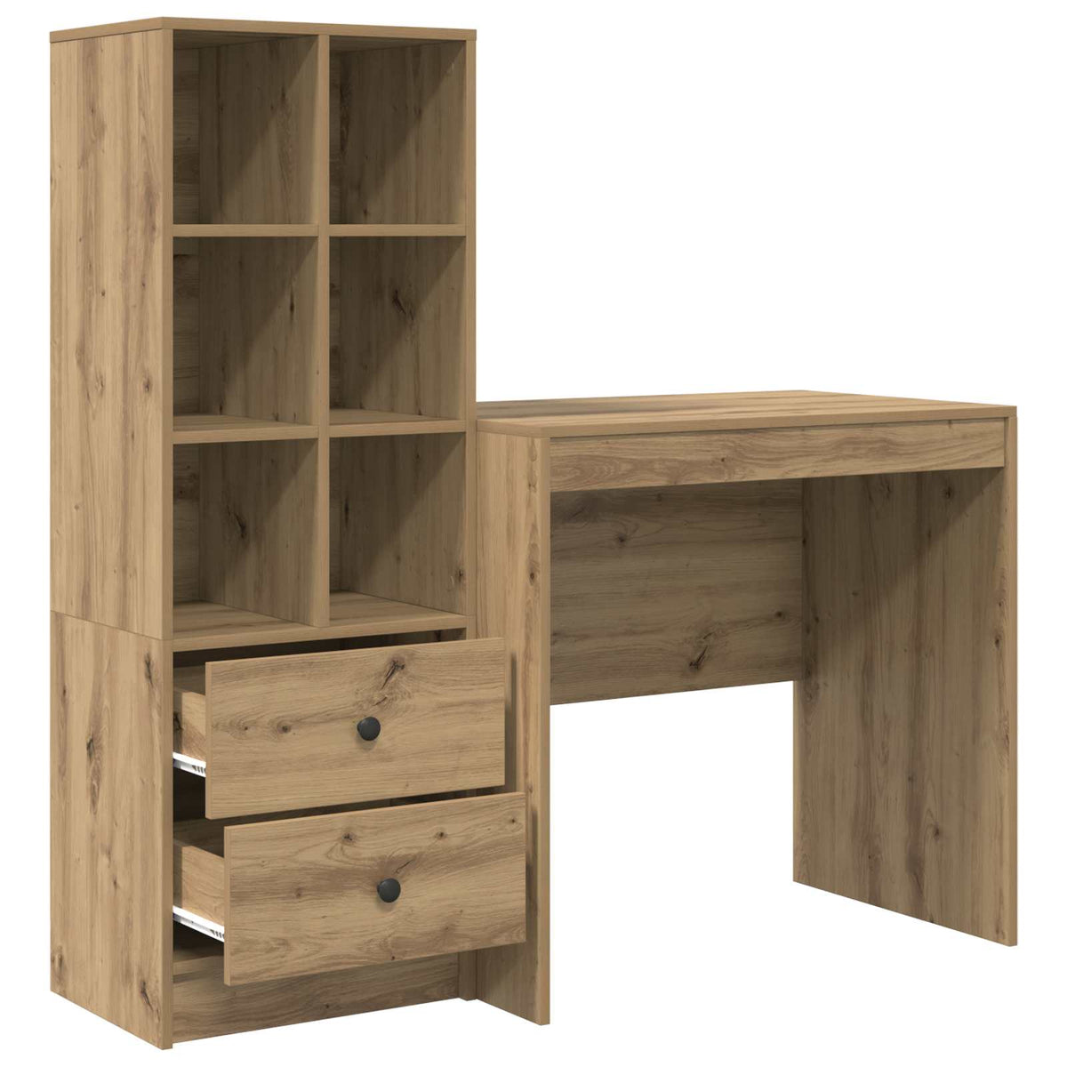 Bureau Chêne artisanal 125,5 x 50 x 127 cm 2 pc - XIOS