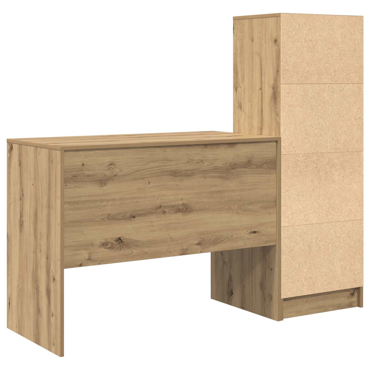 Bureau Chêne artisanal 145.5 x 50 x 127 cm 2 pc - XIOS
