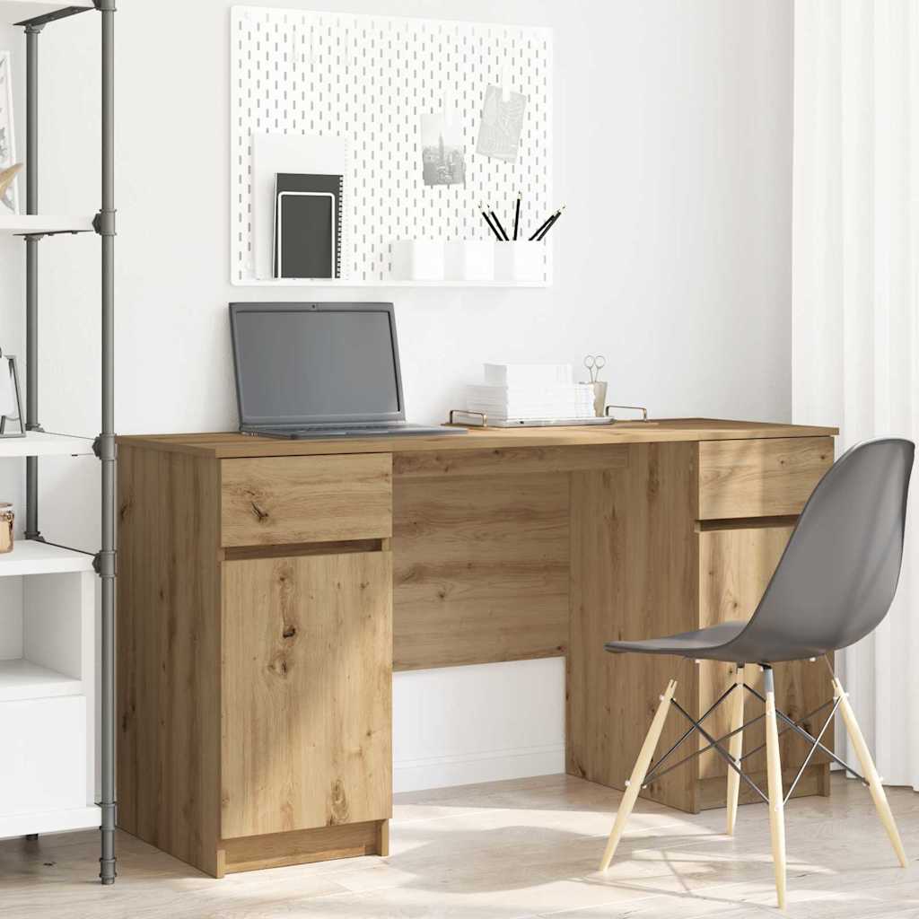 Bureau chêne artisanal Bois d'ingénierie 140 x 49 x 76 cm - XIOS