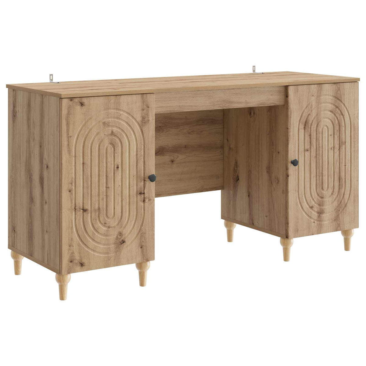 Bureau Chêne artisanal Bois d'ingénierie 142,5 x 50 x 75 cm - XIOS