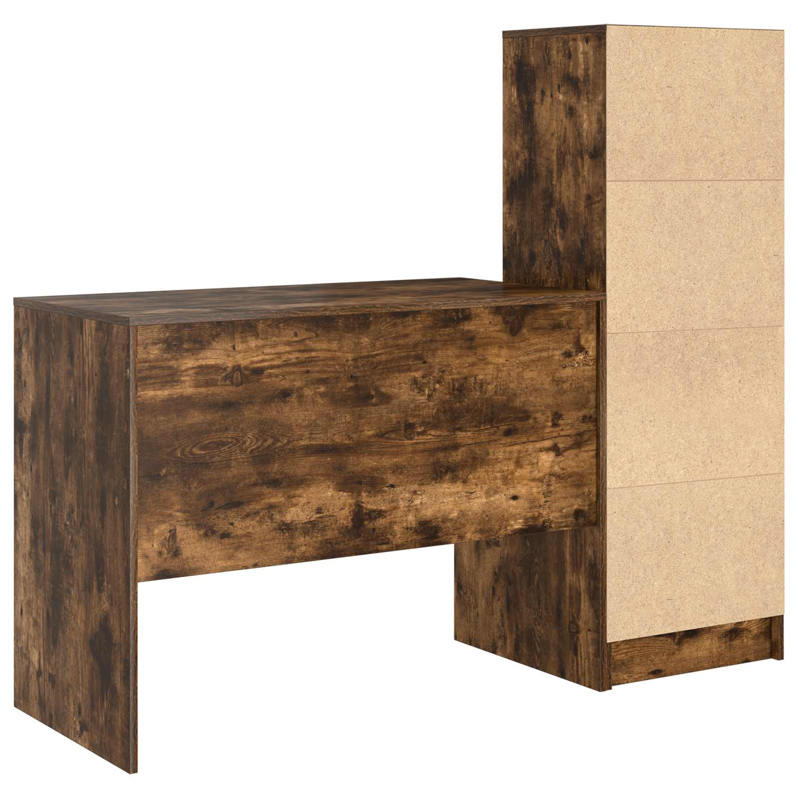 Bureau Chêne fumé 145.5 x 50 x 127 cm 2 pc - XIOS