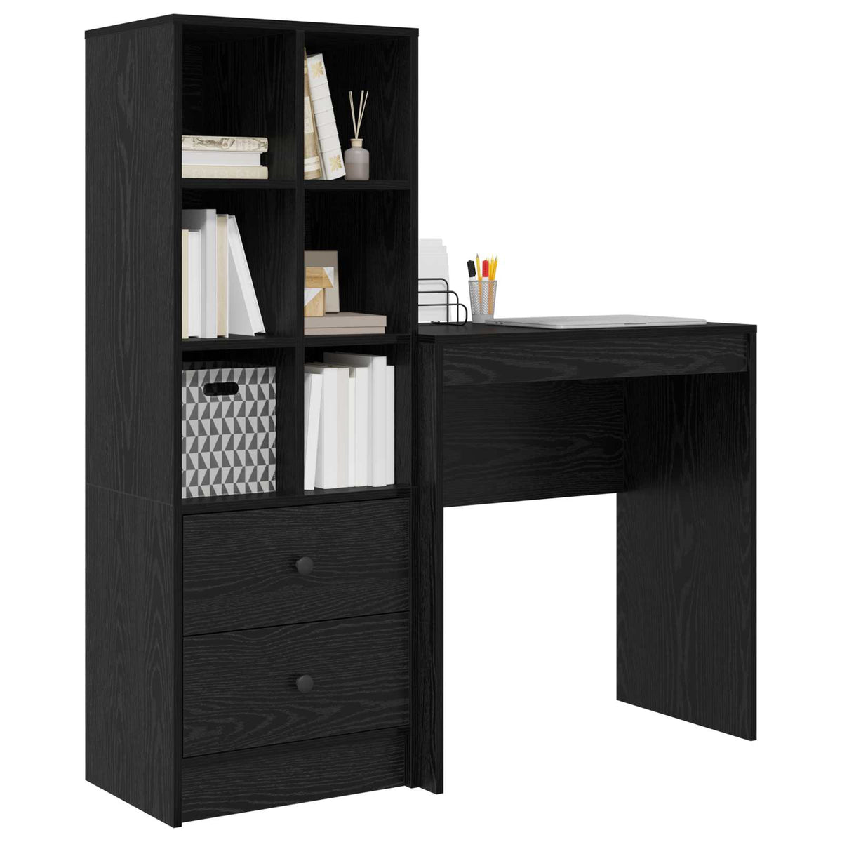 Bureau Chêne noir 115,5 x 40 x 127 cm 2 pc - XIOS