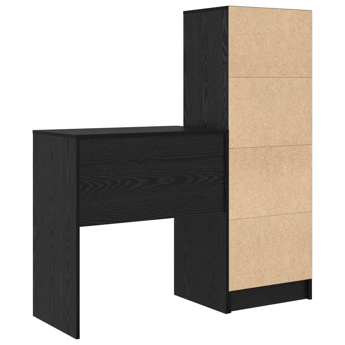 Bureau Chêne noir 115,5 x 40 x 127 cm 2 pc - XIOS
