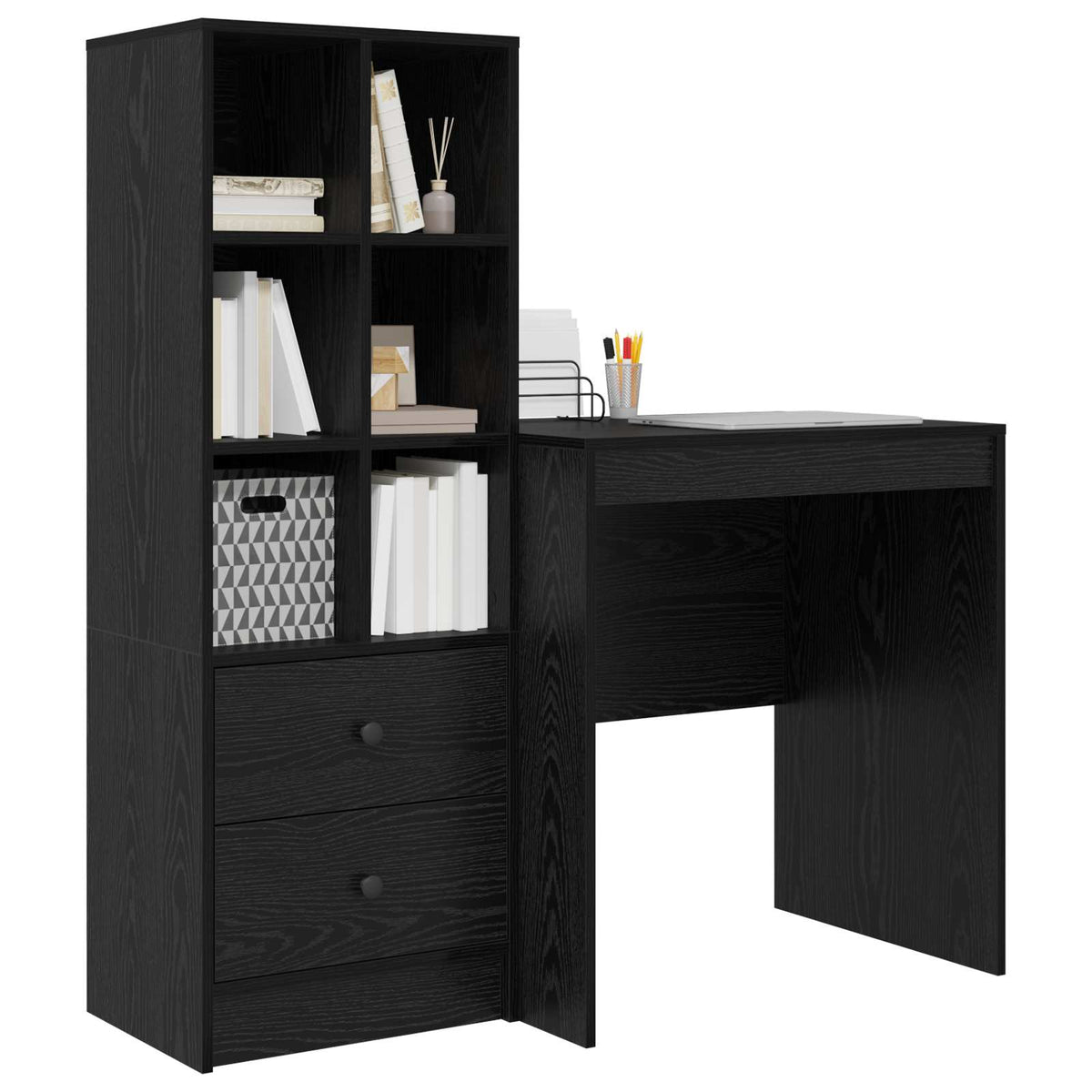 Bureau Chêne noir 115,5 x 50 x 127 cm 2 pc - XIOS
