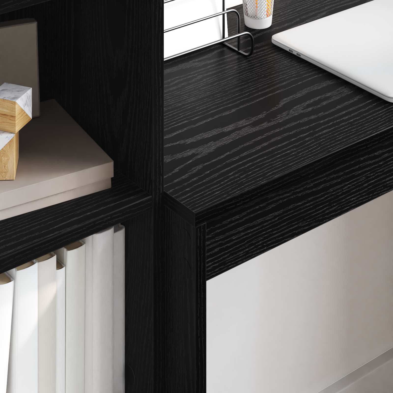 Bureau Chêne noir 125,5 x 40 x 127 cm 2 pc - XIOS