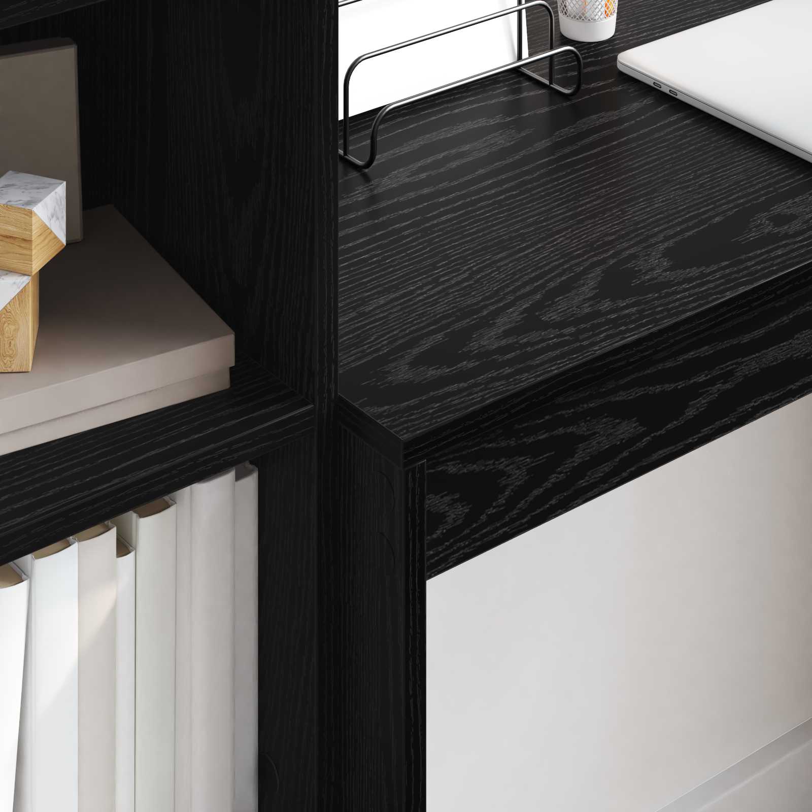 Bureau Chêne noir 135,5 x 40 x 127 cm 2 pc - XIOS