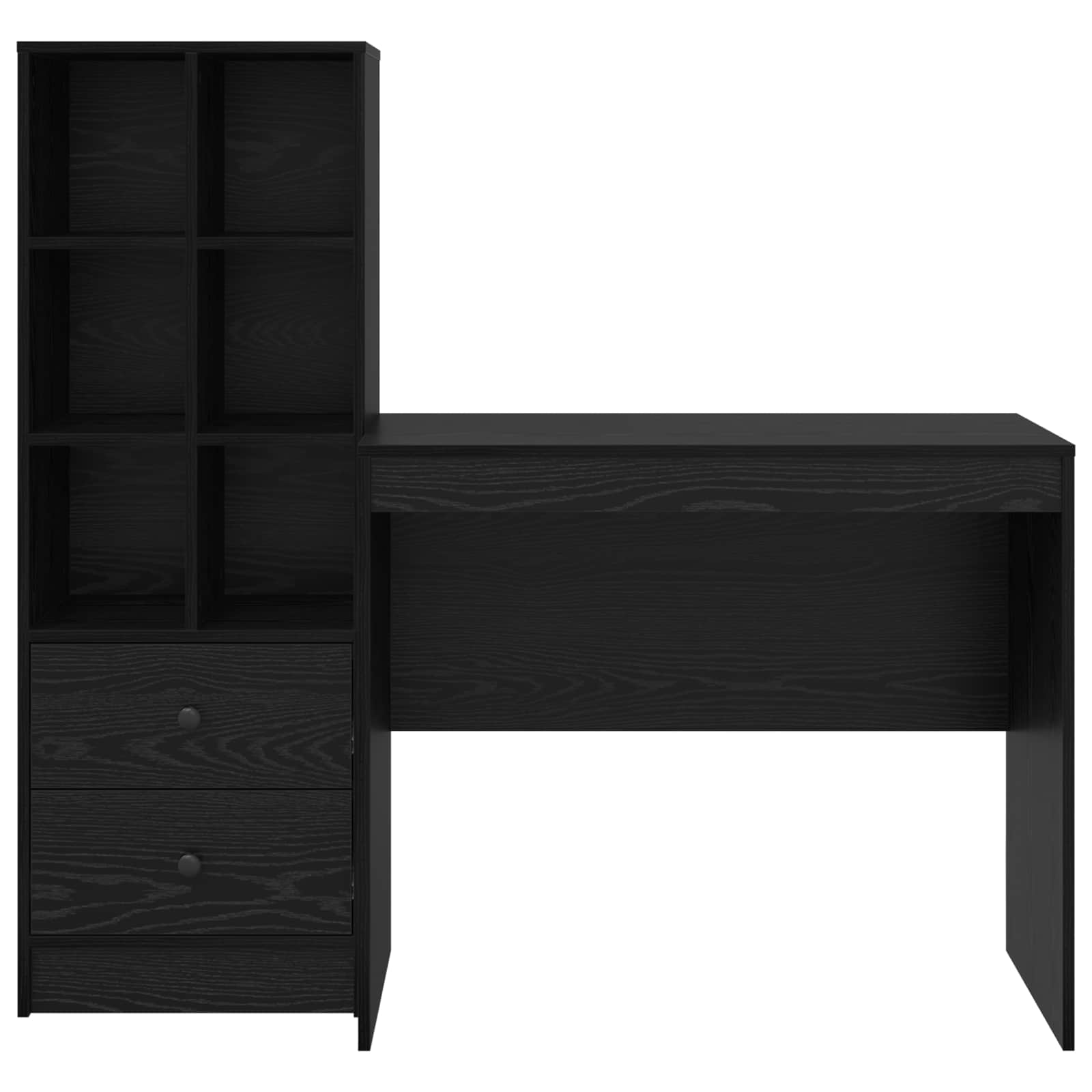 Bureau Chêne noir 135,5 x 50 x 127 cm 2 pc - XIOS