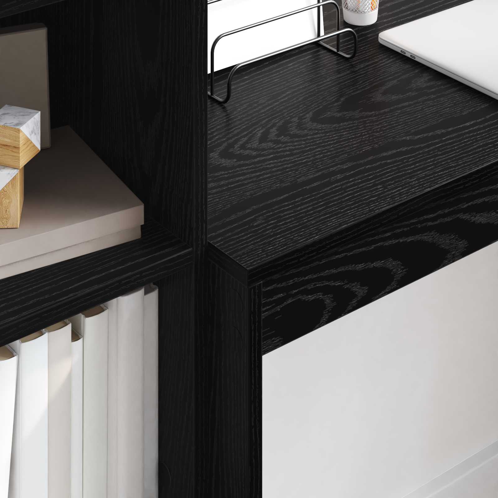 Bureau Chêne noir 145,5 x 40 x 127 cm 2 pc - XIOS