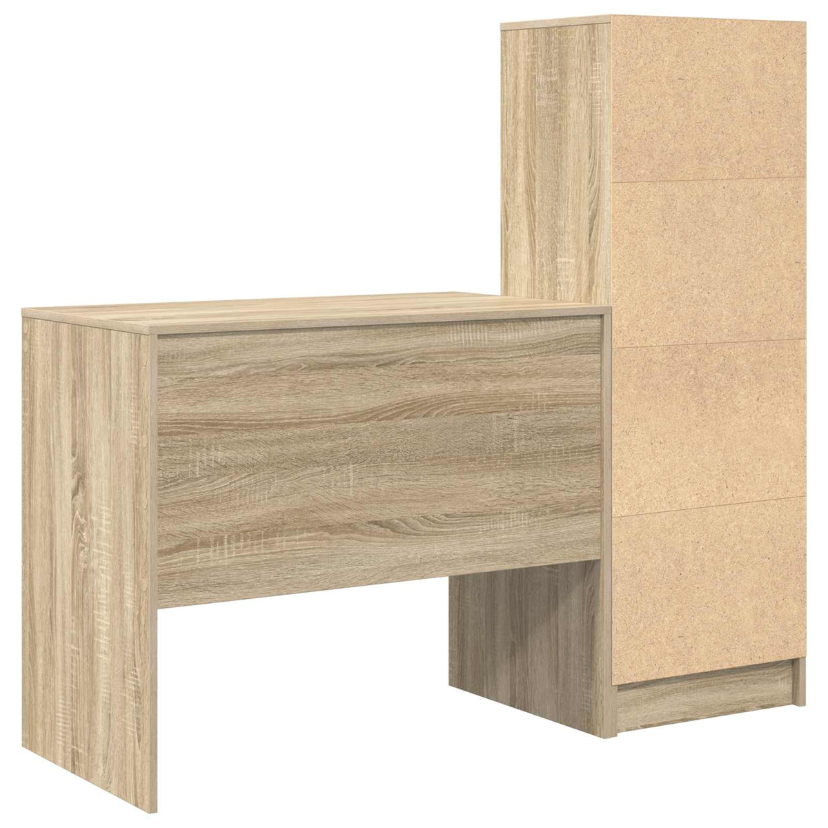 Bureau Chêne Sonoma 135,5 x 50 x 127 cm 2 pc - XIOS