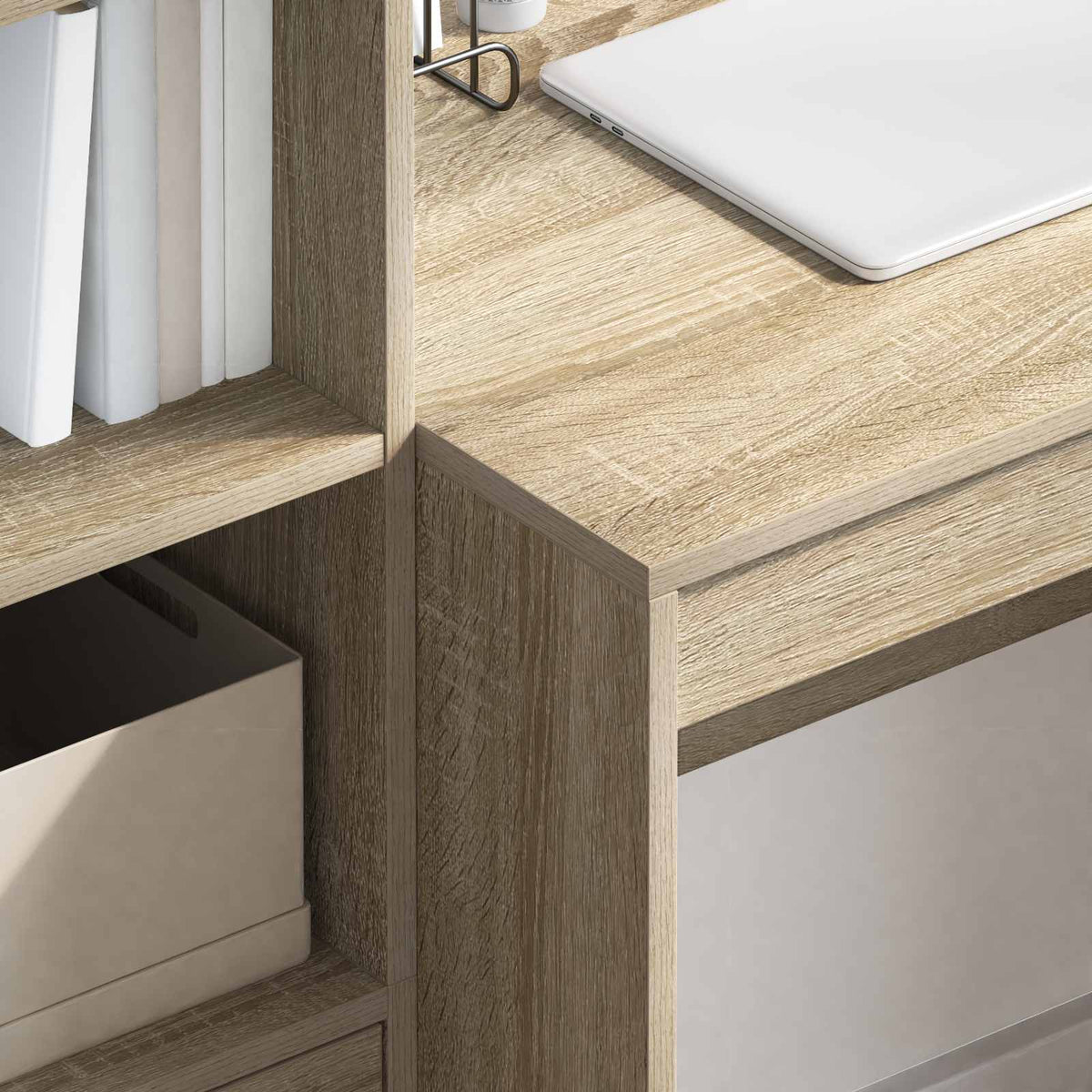 Bureau Chêne Sonoma 145.5 x 50 x 127 cm 2 pc - XIOS