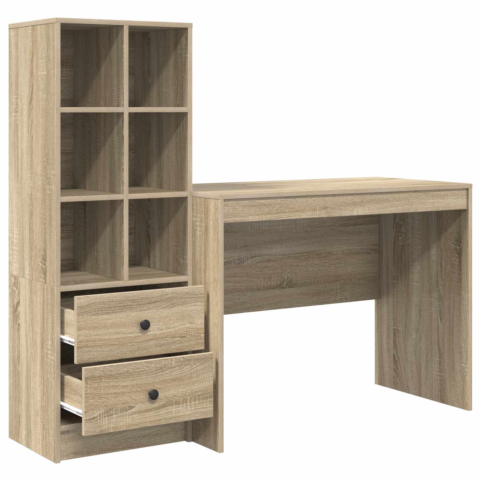 Bureau Chêne Sonoma 145.5 x 50 x 127 cm 2 pc - XIOS