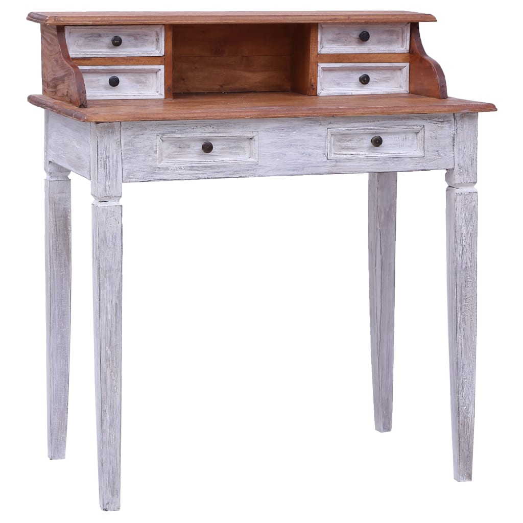 Bureau d'écriture et tiroirs 90x50x101 cm bois massif d'acajou - XIOS