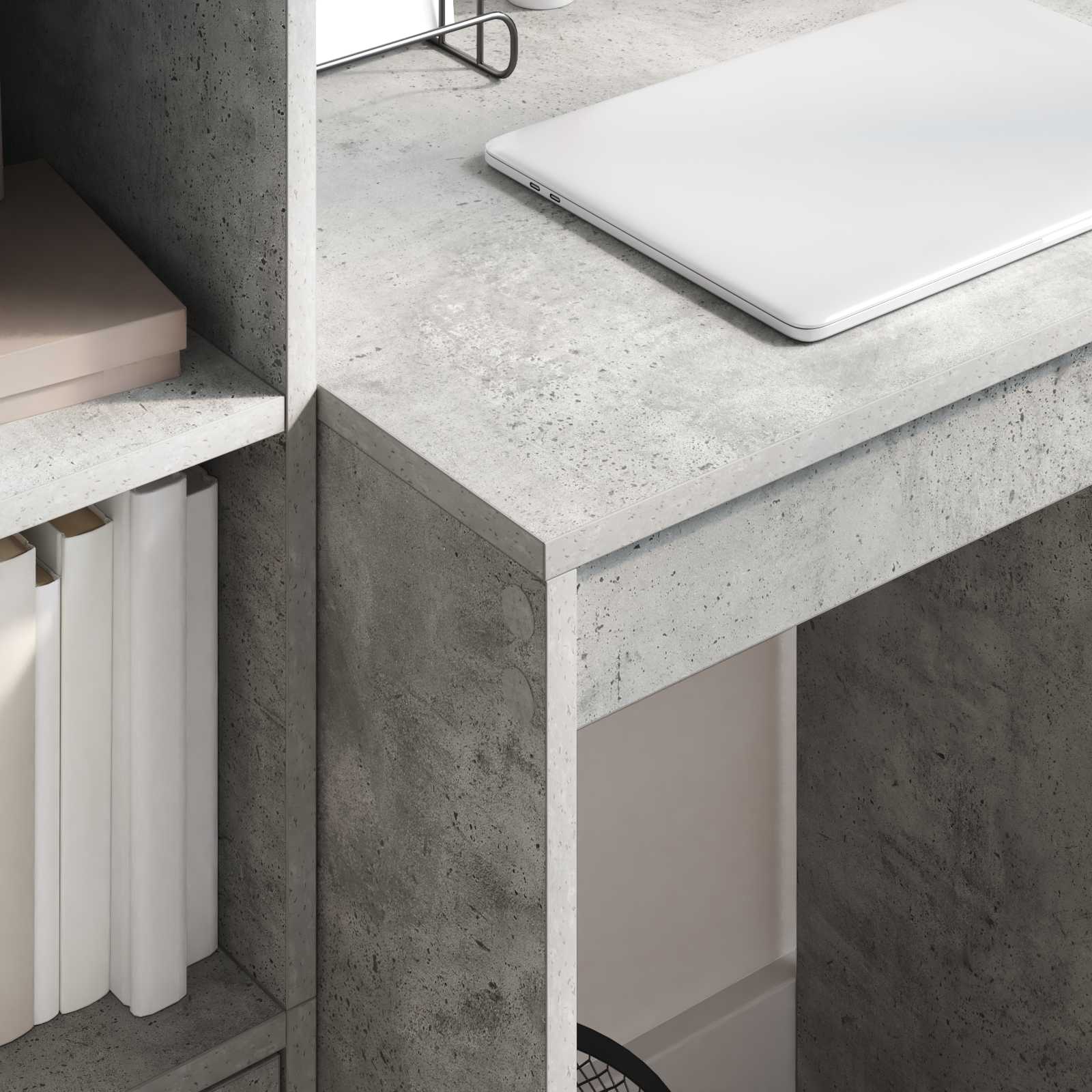 Bureau Gris béton 105,5 x 50 x 127 cm 2 pc - XIOS