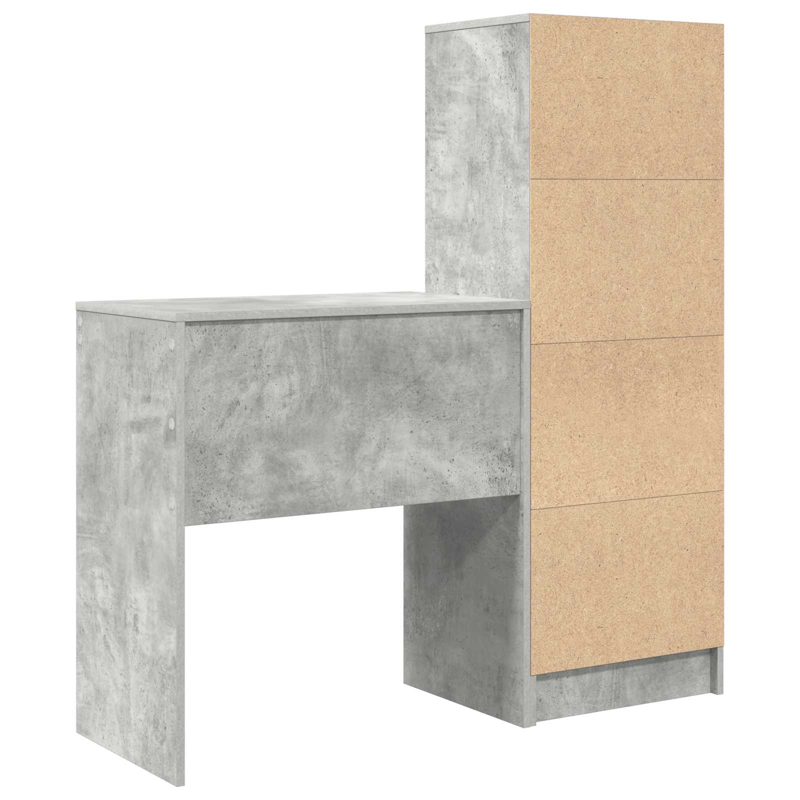Bureau Gris béton 115,5 x 40 x 127 cm 2 pc - XIOS
