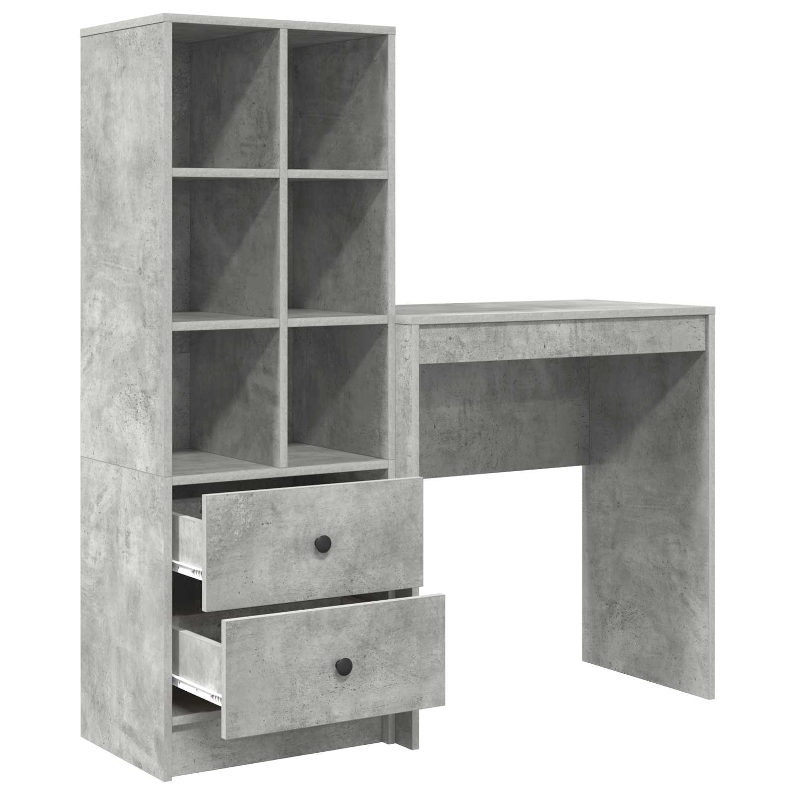 Bureau Gris béton 115,5 x 40 x 127 cm 2 pc - XIOS