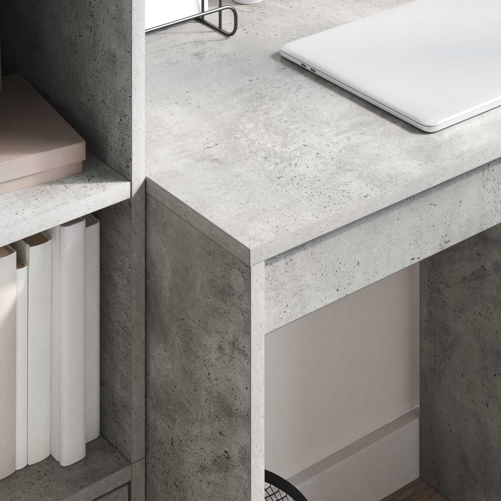 Bureau Gris béton 115,5 x 50 x 127 cm 2 pc - XIOS