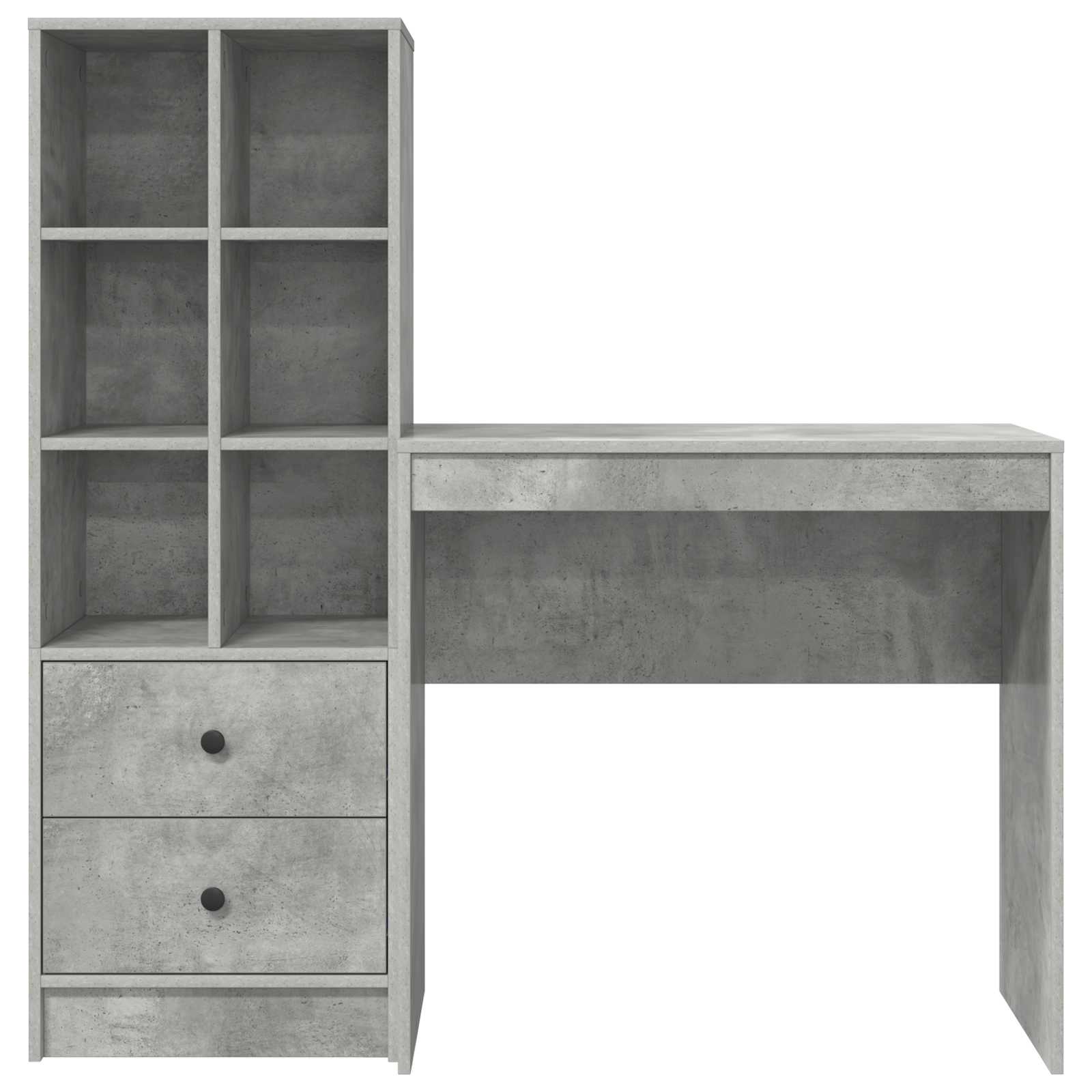 Bureau Gris béton 125,5 x 40 x 127 cm 2 pc - XIOS
