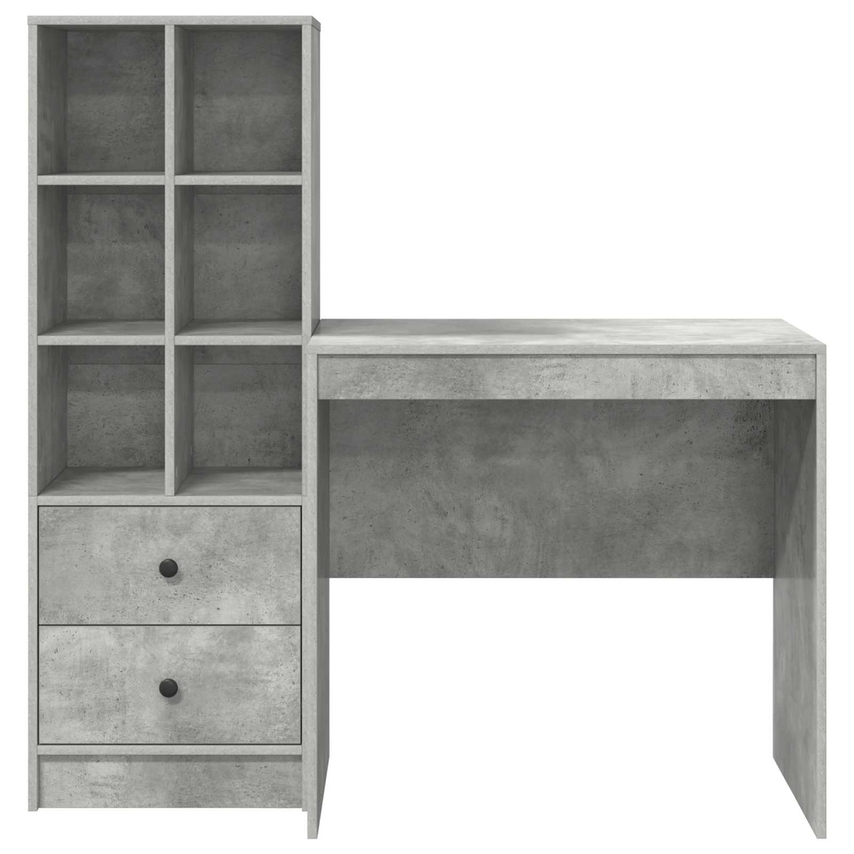 Bureau Gris béton 125,5 x 50 x 127 cm 2 pc - XIOS