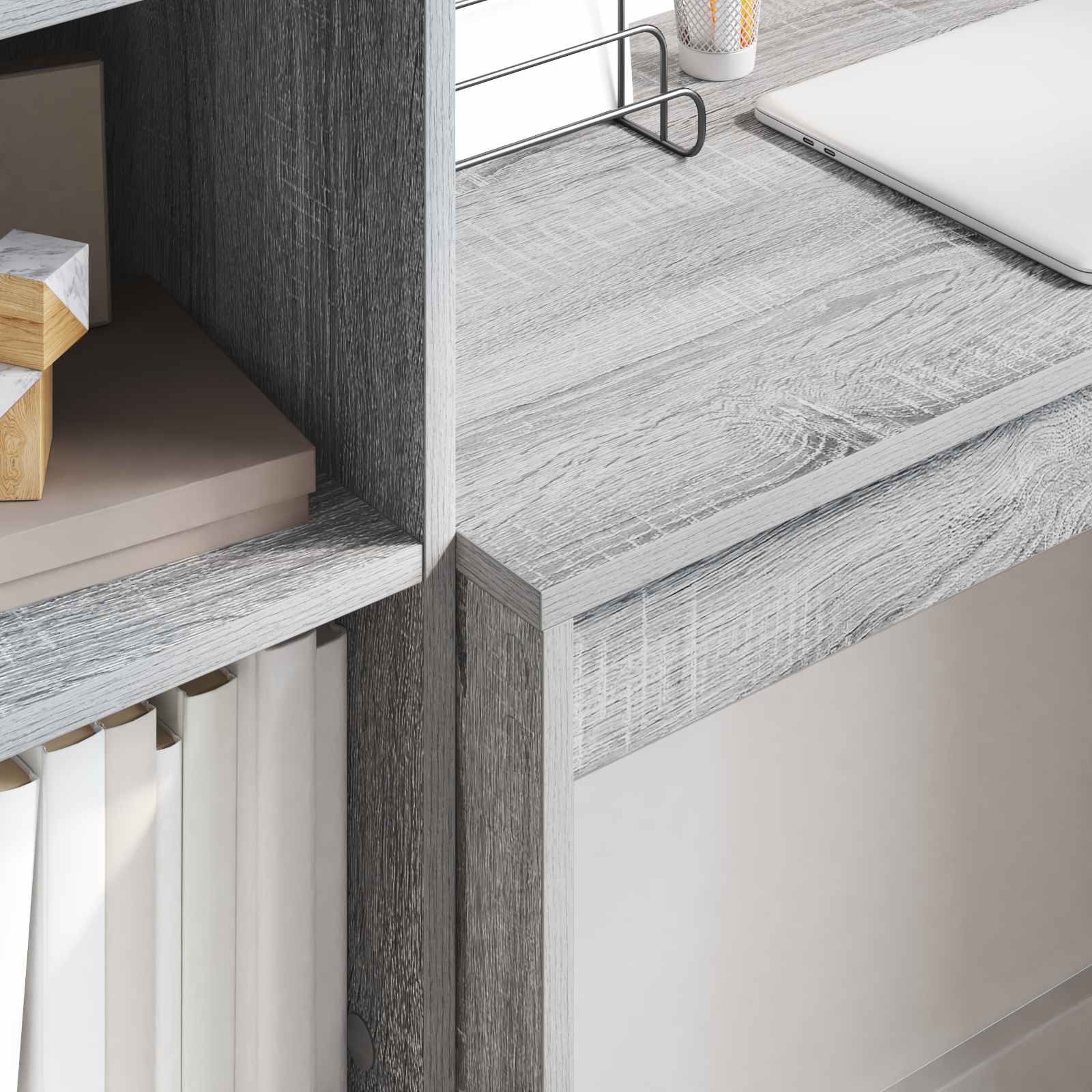 Bureau Gris Sonoma 125,5 x 40 x 127 cm 2 pc - XIOS