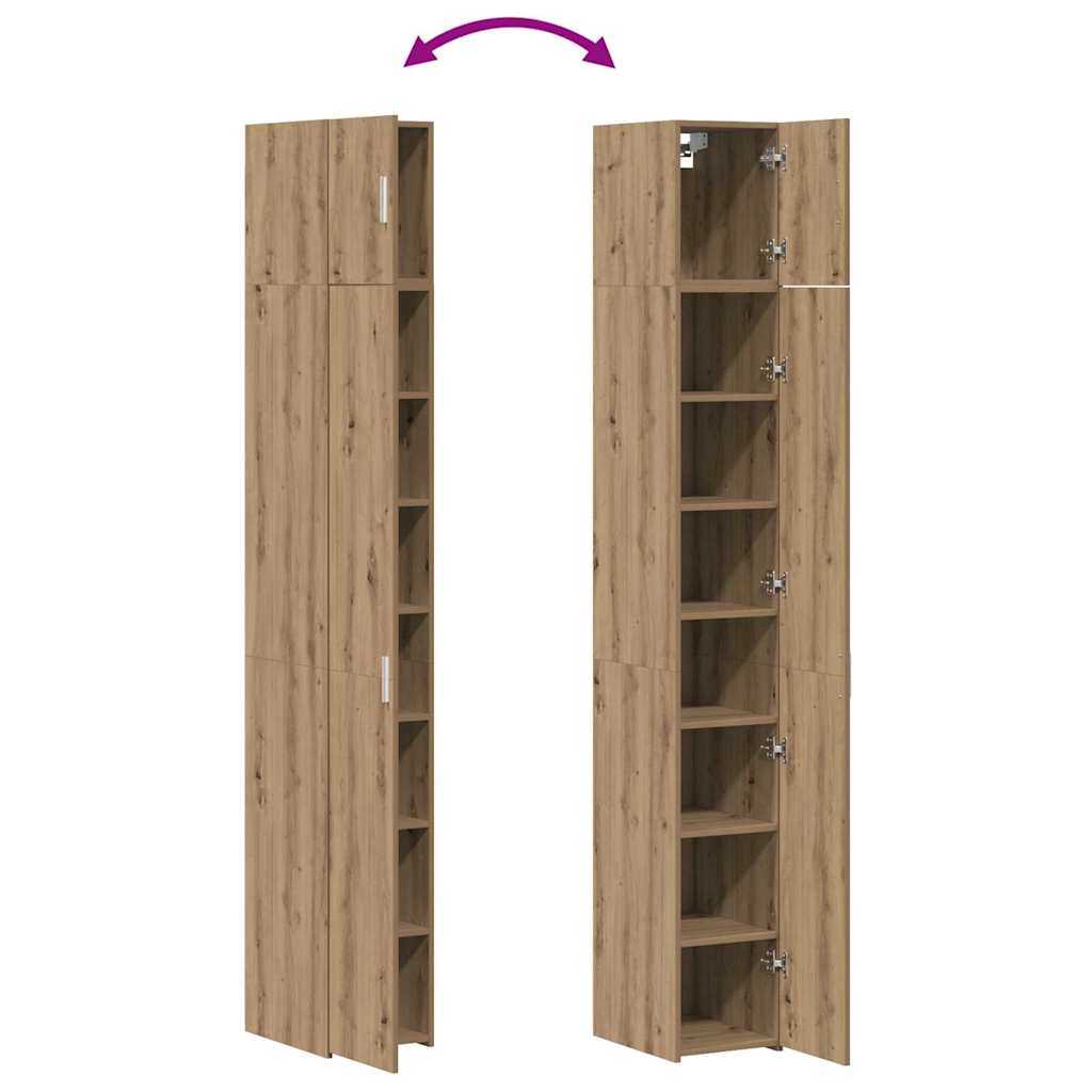 Cabinet de rangement avec étagères Chêne artisanal - XIOS