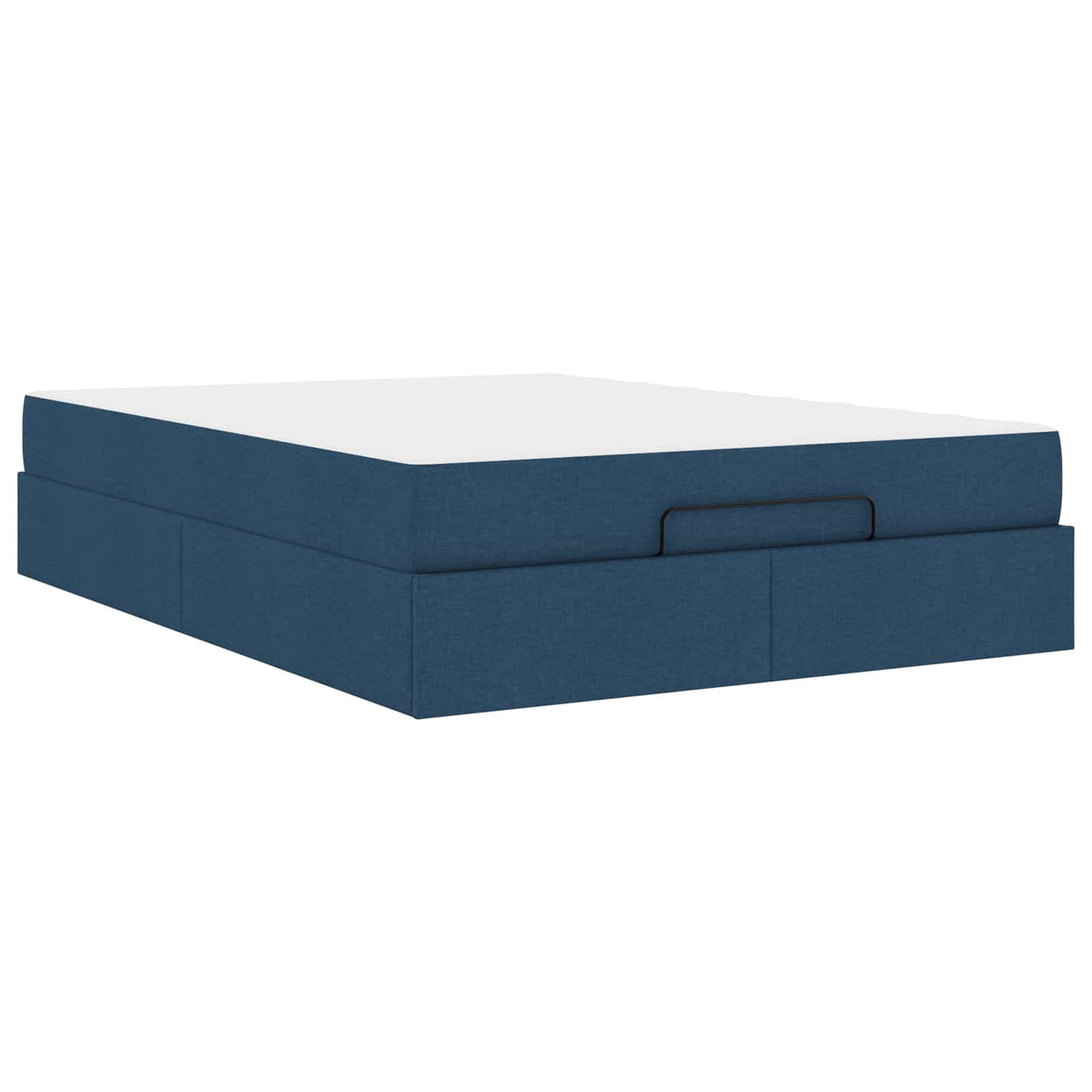 Cadre de lit avec matelas 2 pc Bleu tissu - XIOS