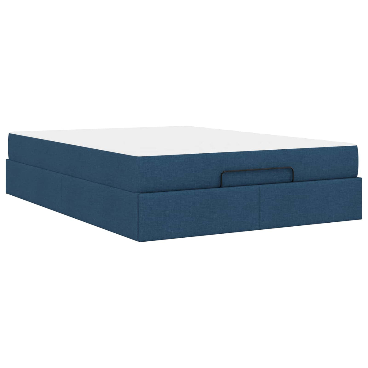Cadre de lit avec matelas 2 pc Bleu tissu - XIOS