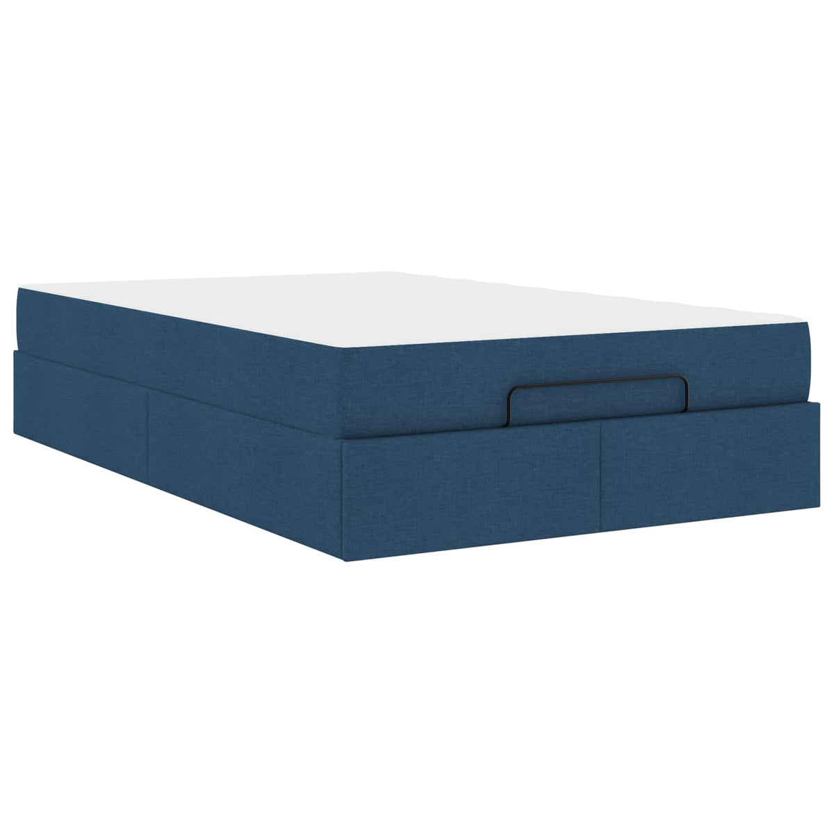 Cadre de lit avec matelas 2 pc Bleu tissu - XIOS
