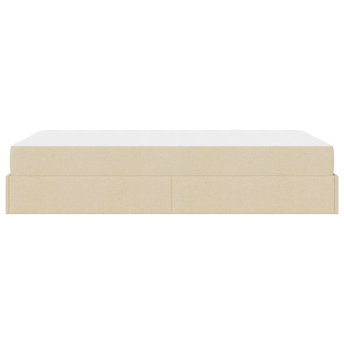 Cadre de lit avec matelas 2 pc Crème tissu - XIOS