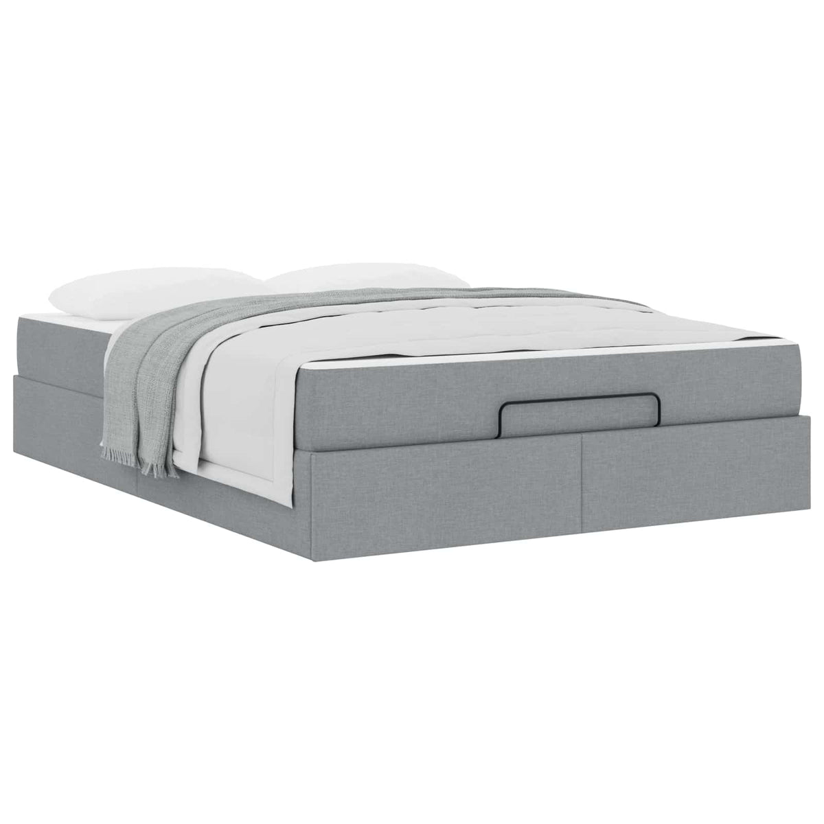 Cadre de lit avec matelas 2 pc Gris clair tissu - XIOS